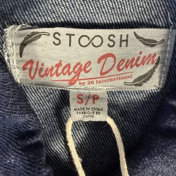 Women's Stoosh Vintage Denim Blue Jean Long Sleeve Jacket Size Small NWT - Picture 3 of 7